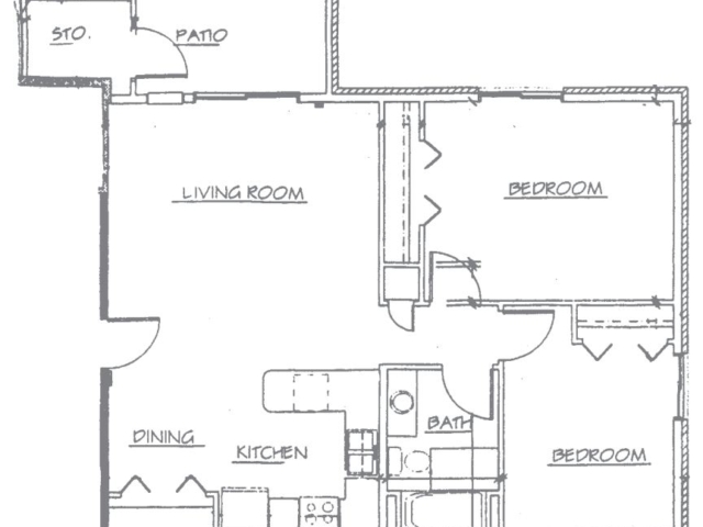 Maple Creek Sussex apartment 2Bed 1stfloor floor plan
