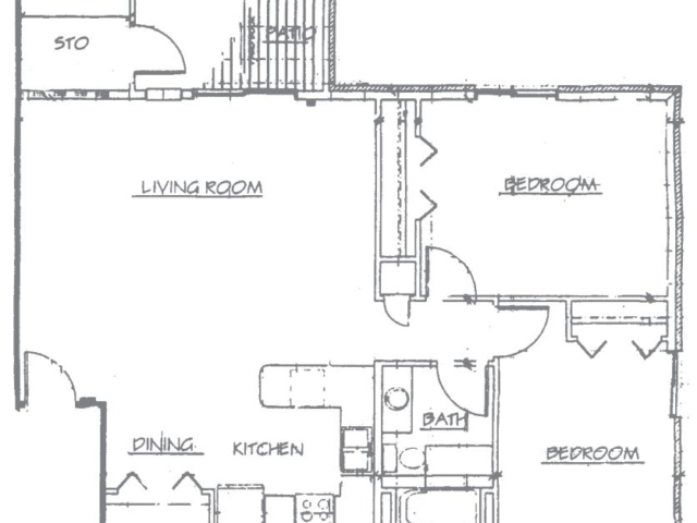 Maple Creek Sussex apartment 2Bed 2ndfloor floor plan